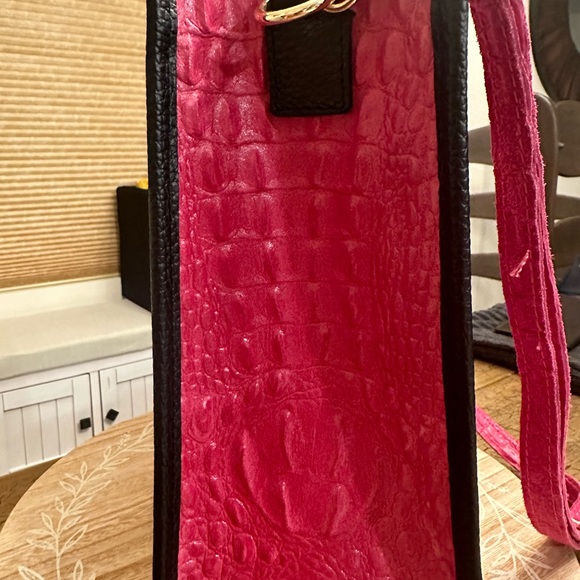 Italian Leather/Suede Crocodile Skin Style Tote, Florence, Italy - Picture 2 of 6